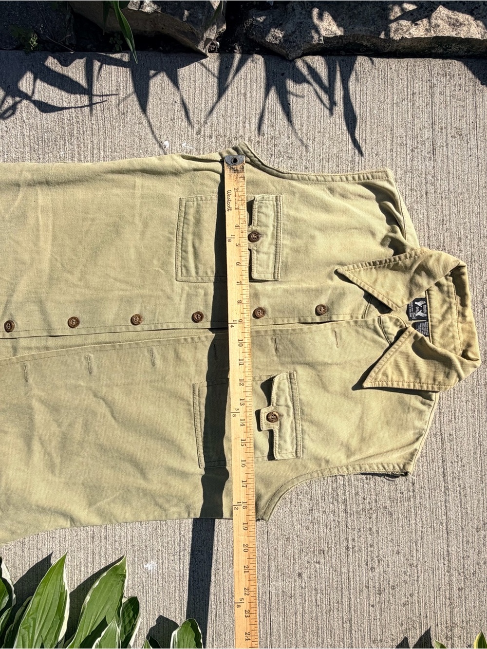 Vintage SEARS “hands off” tan vest size S made I. Hong Kong quality - Picture 14 of 16